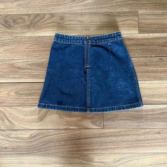 Aritzia | Wilfred Denim Mini Skirt | Size 2 | Classic Blue A-Line - Picture 3 of 7